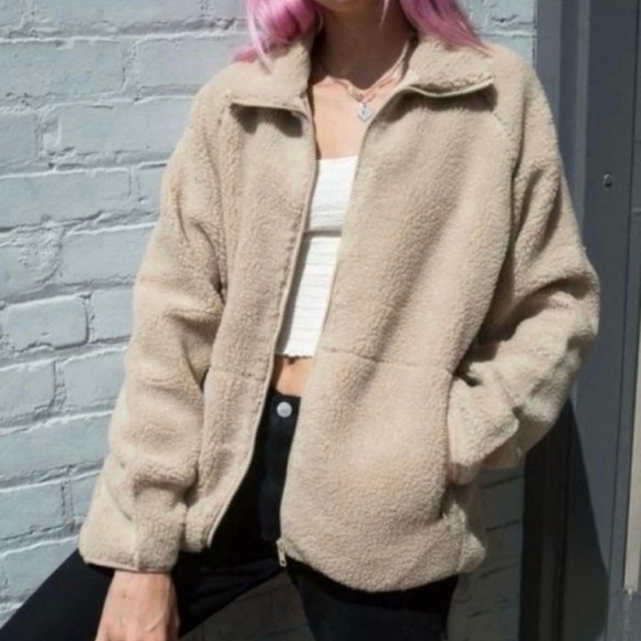 Brandy Melville willow shearling oversized comfy teddy jacket - Picture 1 of 4